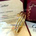 Perfect Replica High Quality Cartier Double Nail Bracelet - Yellow Gold Color